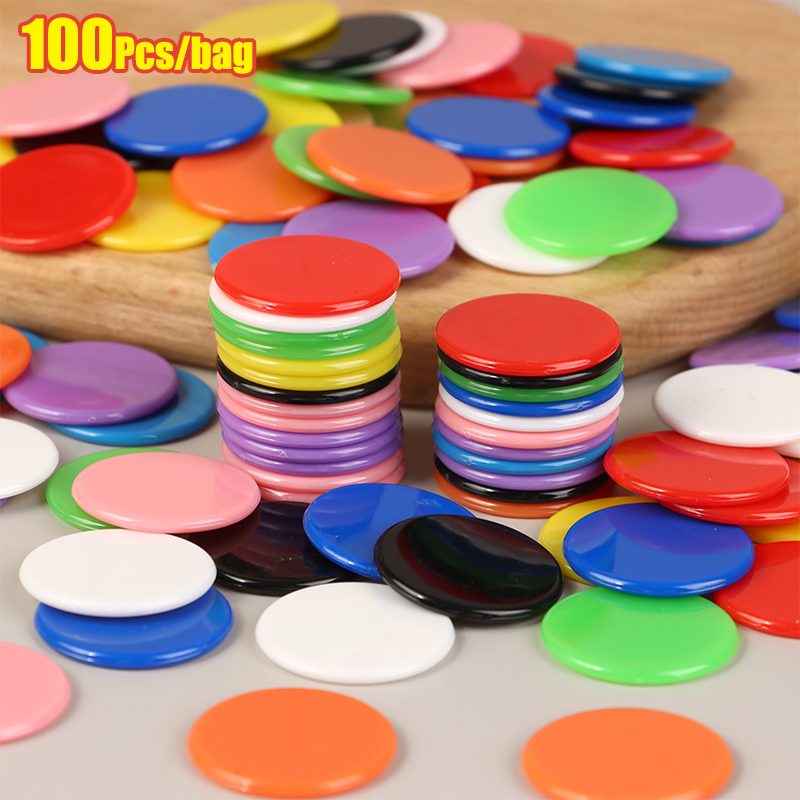 Math Manipulative Set - مجموعة من 100 قطعة رقائق عد