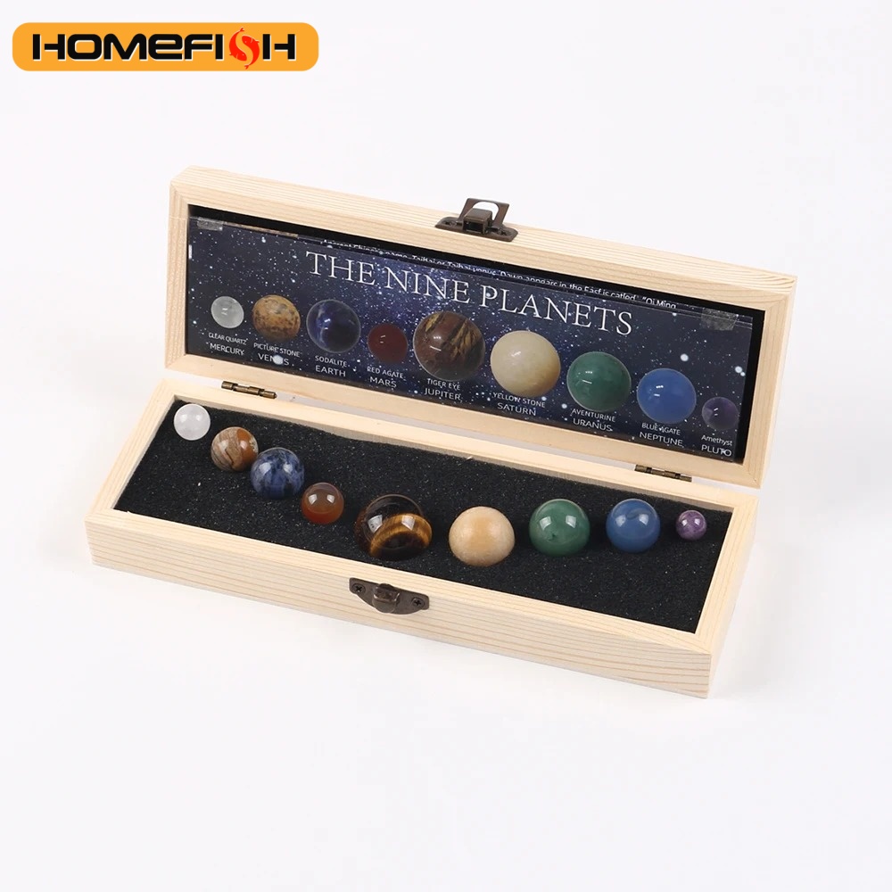 مجموعة كرات كريستالية طبيعية ل - مراجعة Solar System Model وسعره
