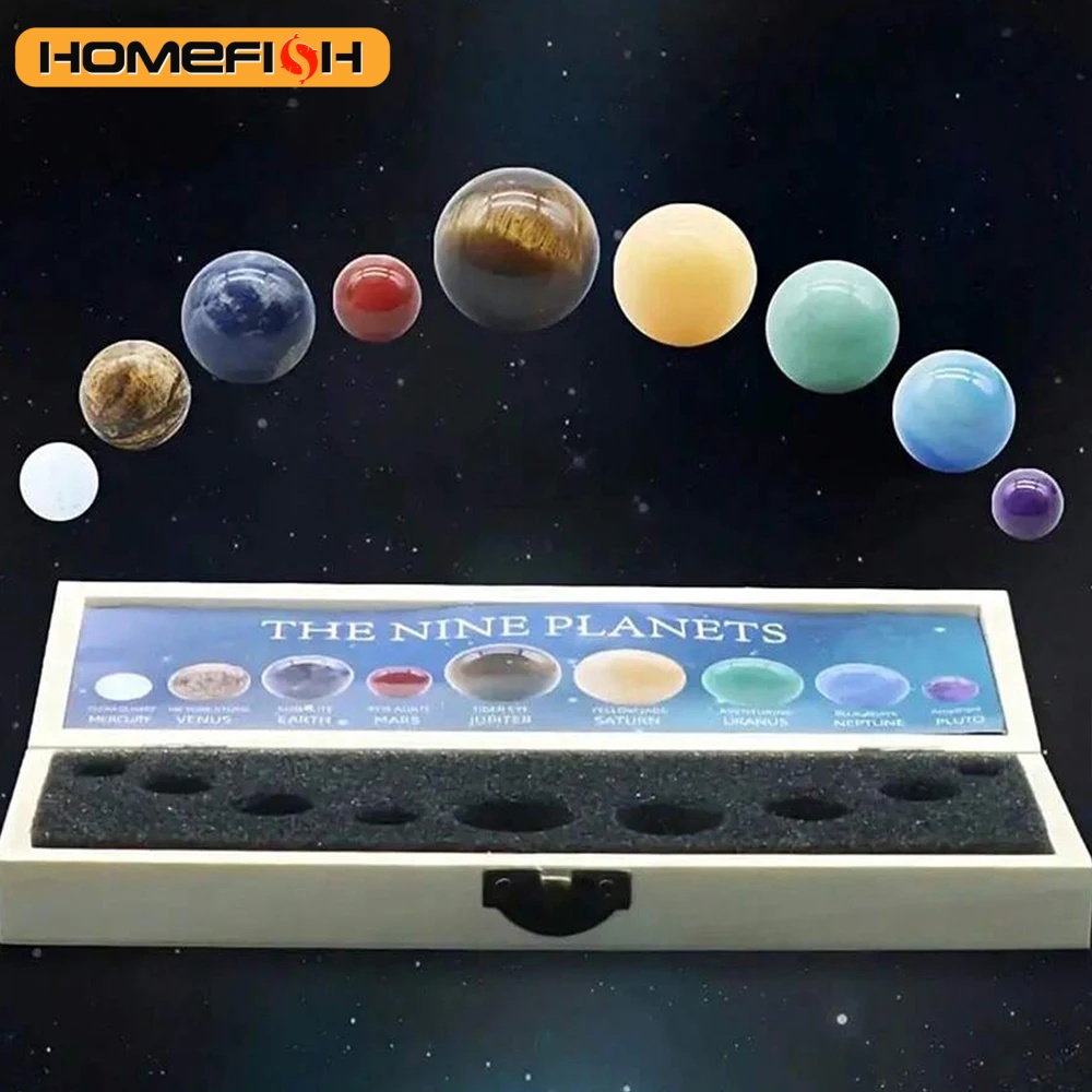 مجموعة كرات كريستالية طبيعية ل - مراجعة Solar System Model وسعره