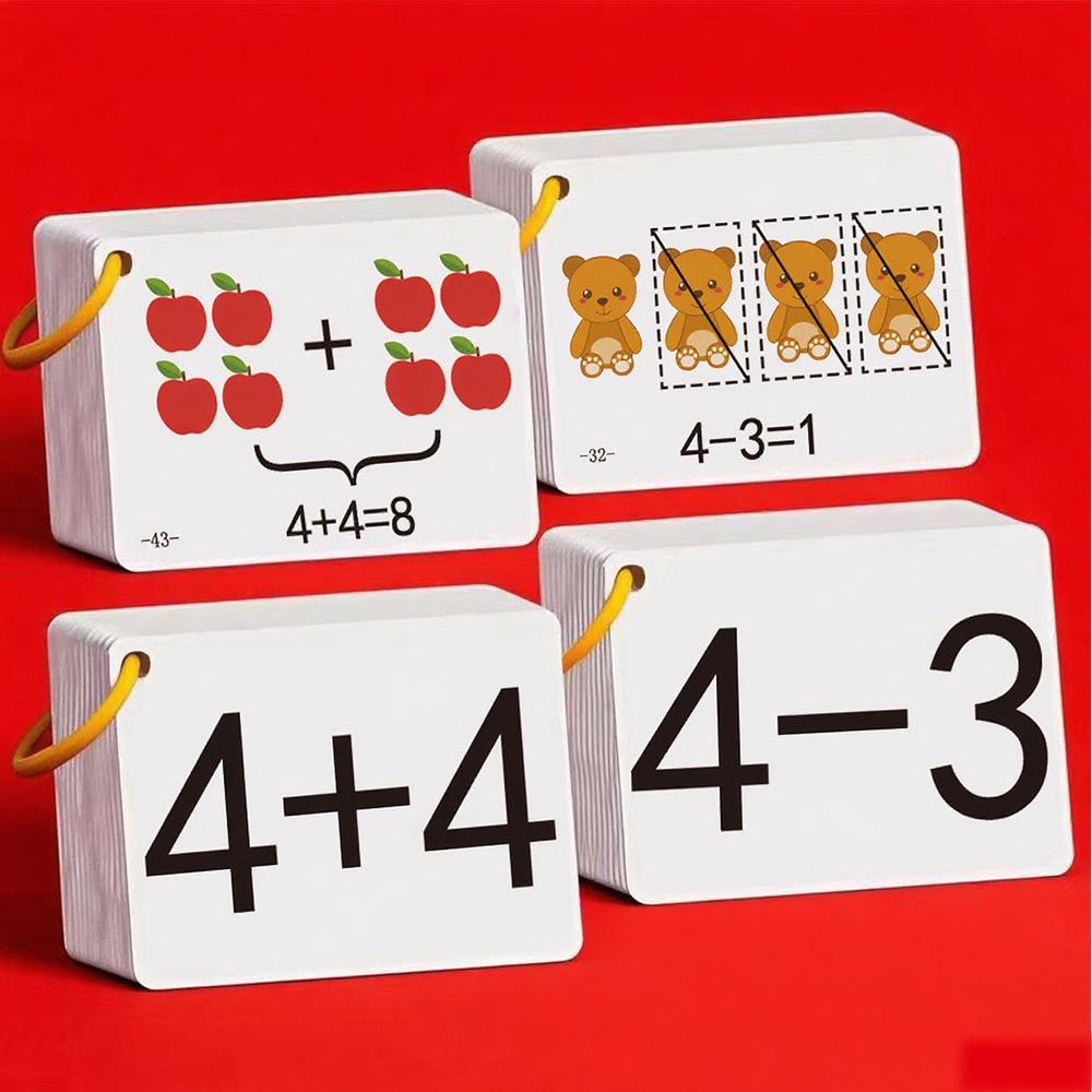 132 بطاقة إضافة وطرح، مجموعة ك - مراجعة Math Manipulative Set وسعره