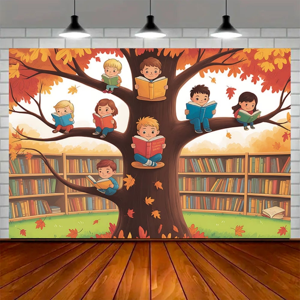 خلفية زينة لحفلة يوم القراءة ا - مراجعة Background For Kids Education وسعره